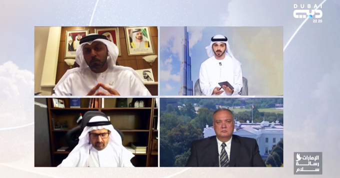 مواكبة لمعاهدة السلام عبر شاشة تلفزيون دبي: في ثالث حلقات (الإمارات رسالة سلام) 