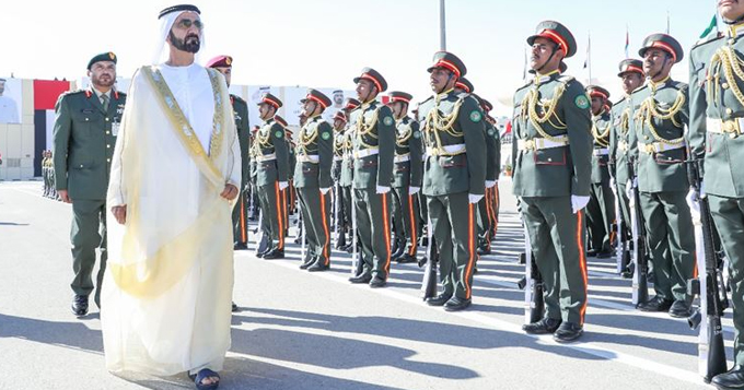 محمد بن راشد يرعى احتفال القوات المسلحة لتخريج دفعة جديدة من مرشحي الضباط 