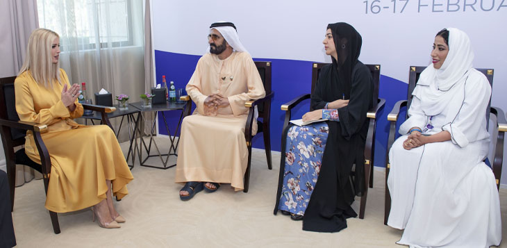 محمد بن راشد يستقبل مستشارة الرئيس الأمريكي