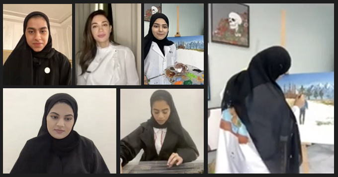 "سجايا فتيات الشارقة" يدعمن لبنان بالفن من خلال "السلام الفني"