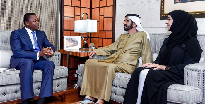 محمد بن راشد يستقبل رئيس توغو