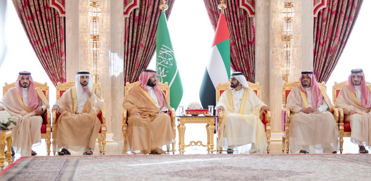 محمد بن راشد يستقبل محمد بن سلمان