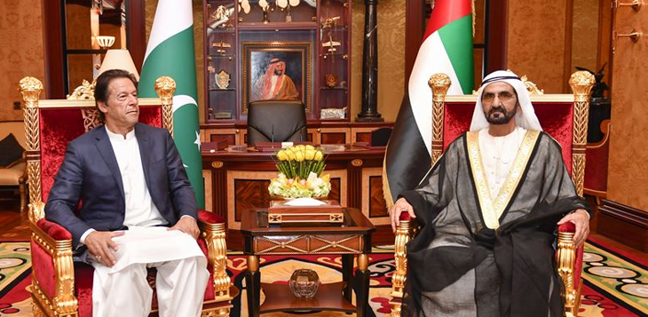 محمد بن راشد يستقبل رئيس وزراء باكستان