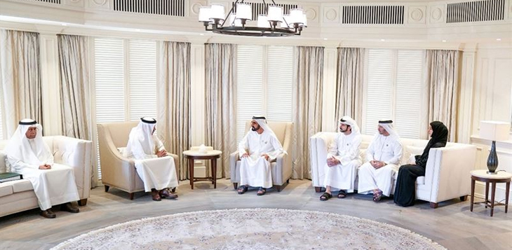 محمد بن راشد يستقبل أمين عام مجلس التعاون