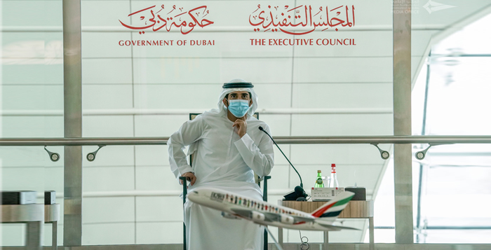 حمدان بن محمد يترأس اجتماع المجلس التنفيذي في مطار دبي الدولي بمبنى طيران الإمارات