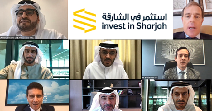 الشارقة تبحث فرص الاستثمار في الصناعة والتقنيات المبتكرة مع أصحاب شركات إيطالية   