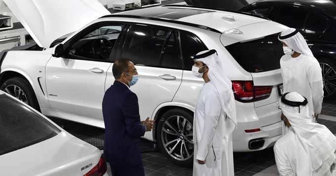 منصور بن محمد يفتتح المركز الميكانيكي للخليج العربي