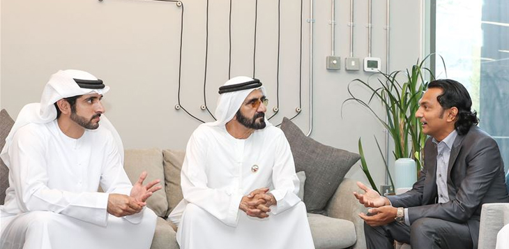 محمد بن راشد يلتقي رائد الأعمال ديف توراخيا