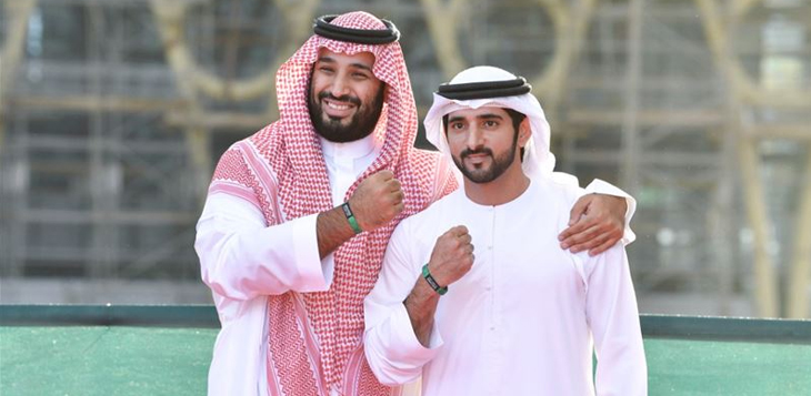 حمدان بن محمد ومحمد بن سلمان يزوران موقع "أكسبو 2020 دبي"
