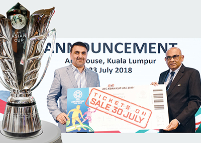 انطلاق مبيعات تذاكر كأس آسيا &quot;الإمارات 2019&quot;